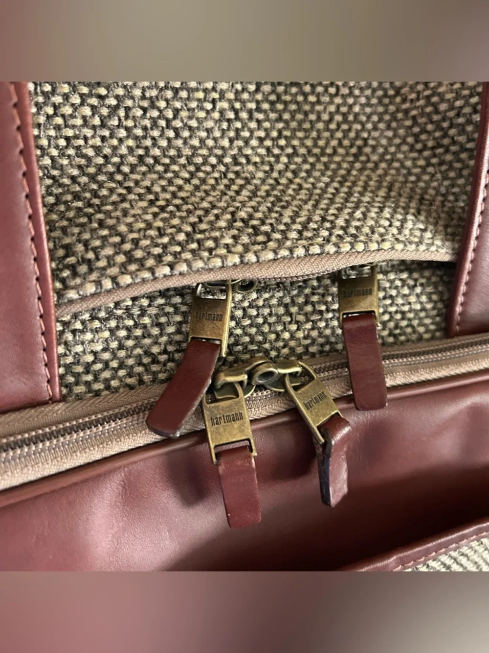 Vintage Hartmann Tweed & Leather Carry On Duffle Toiletries Case Luggage Bag 15